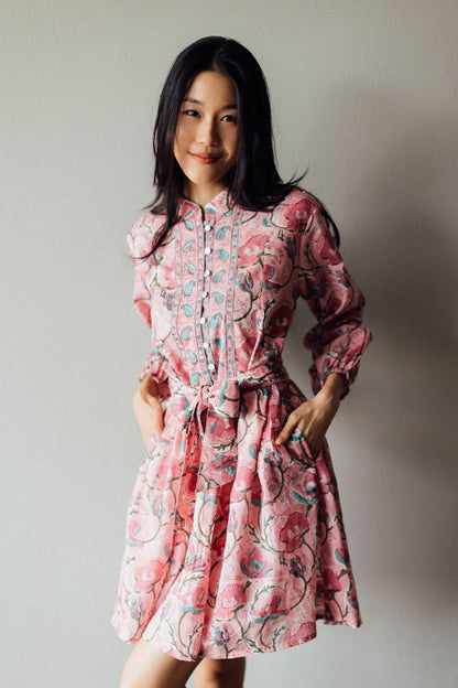 Floral Mini Dress hand made in India