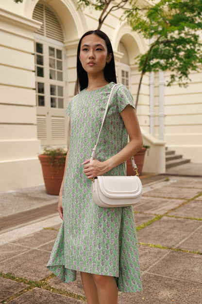 Margaret Dress - Pistachio Bloom