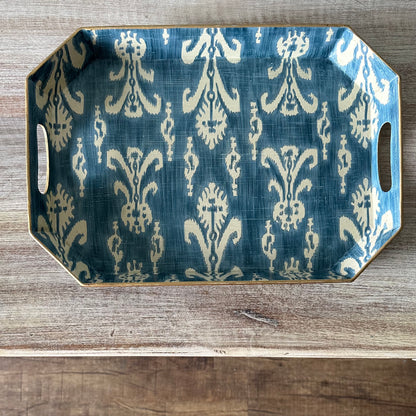 Blue Ikat Tray