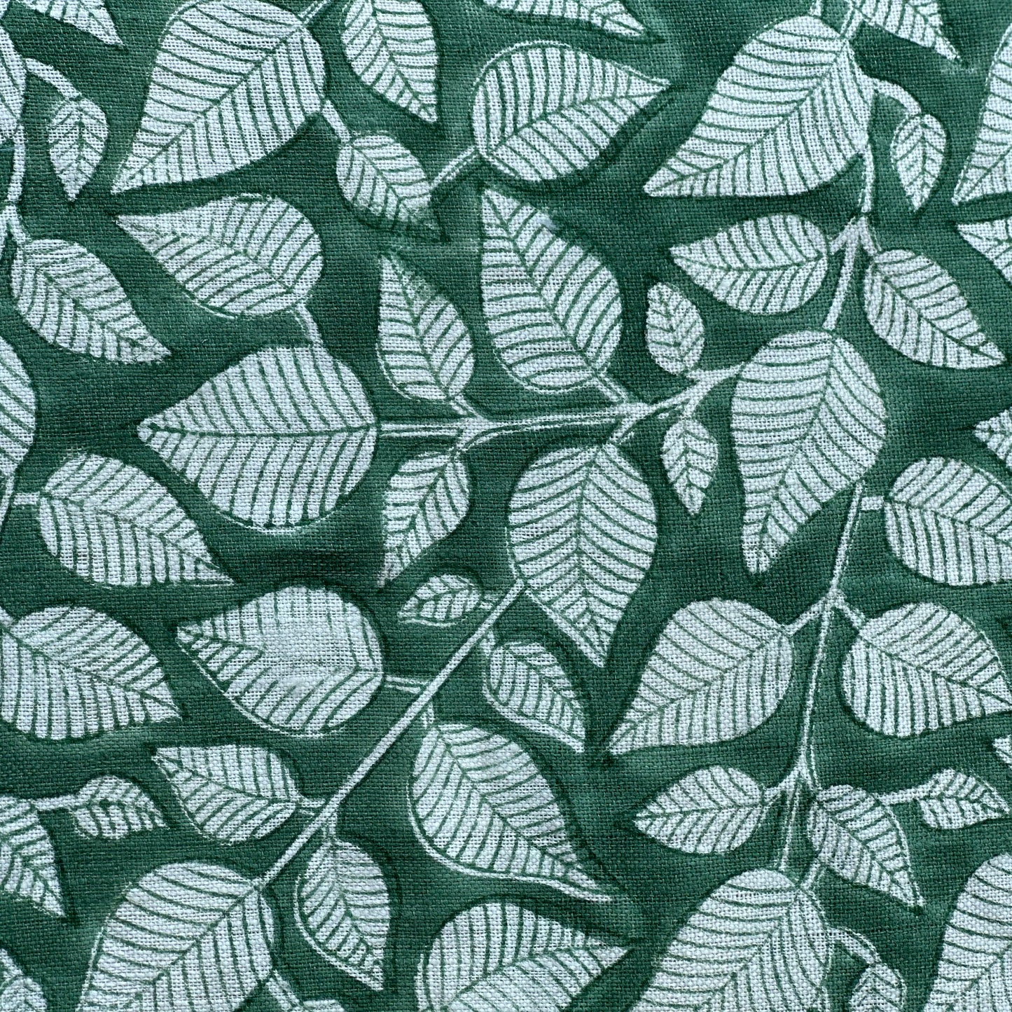 Sap Green Leaf Pattern Upholstery Fabric