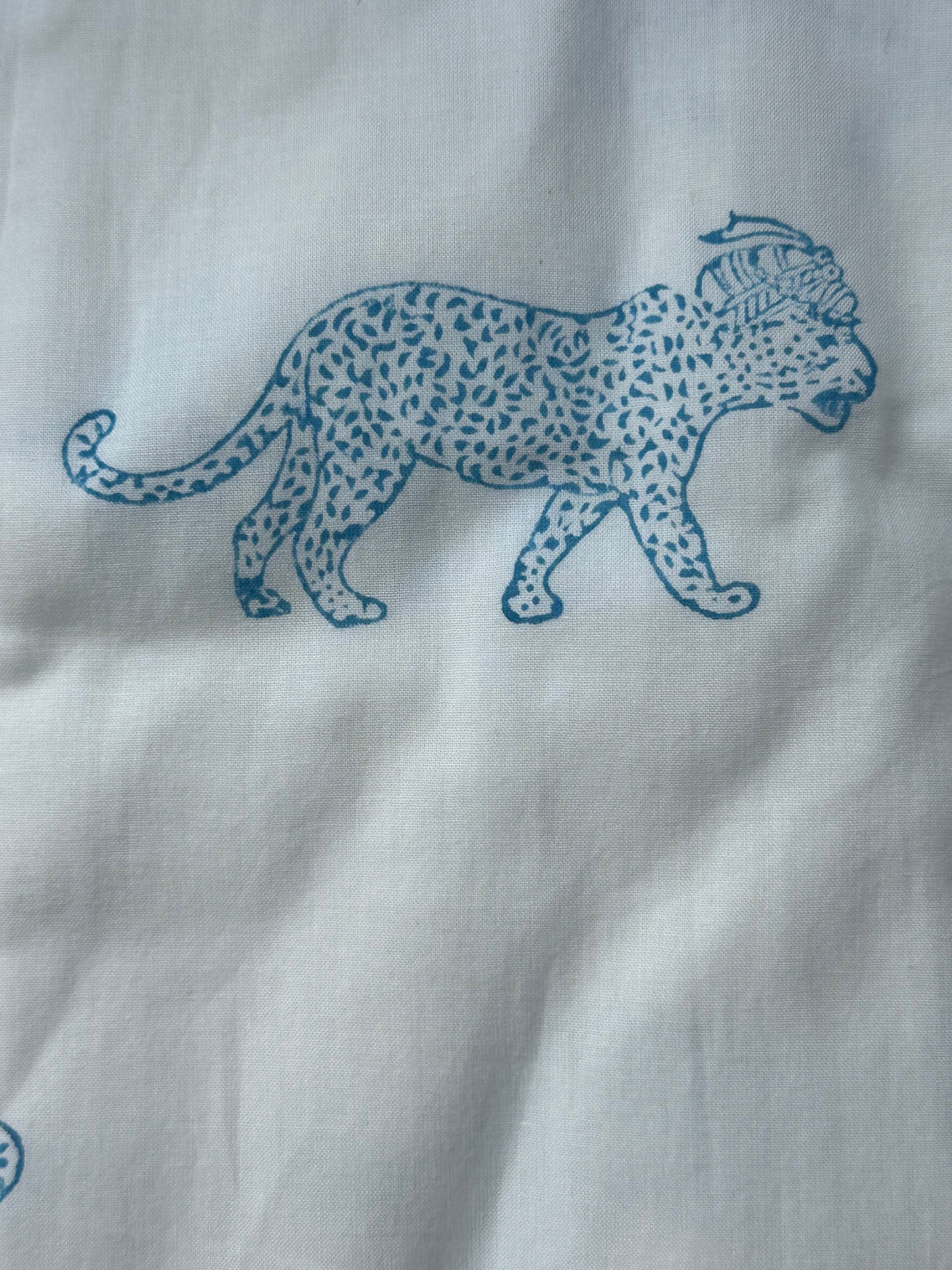 Blue King Leopard Brompton Block Print Shirt