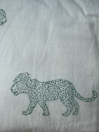 Green King Leopard Brompton Block Print Shirt