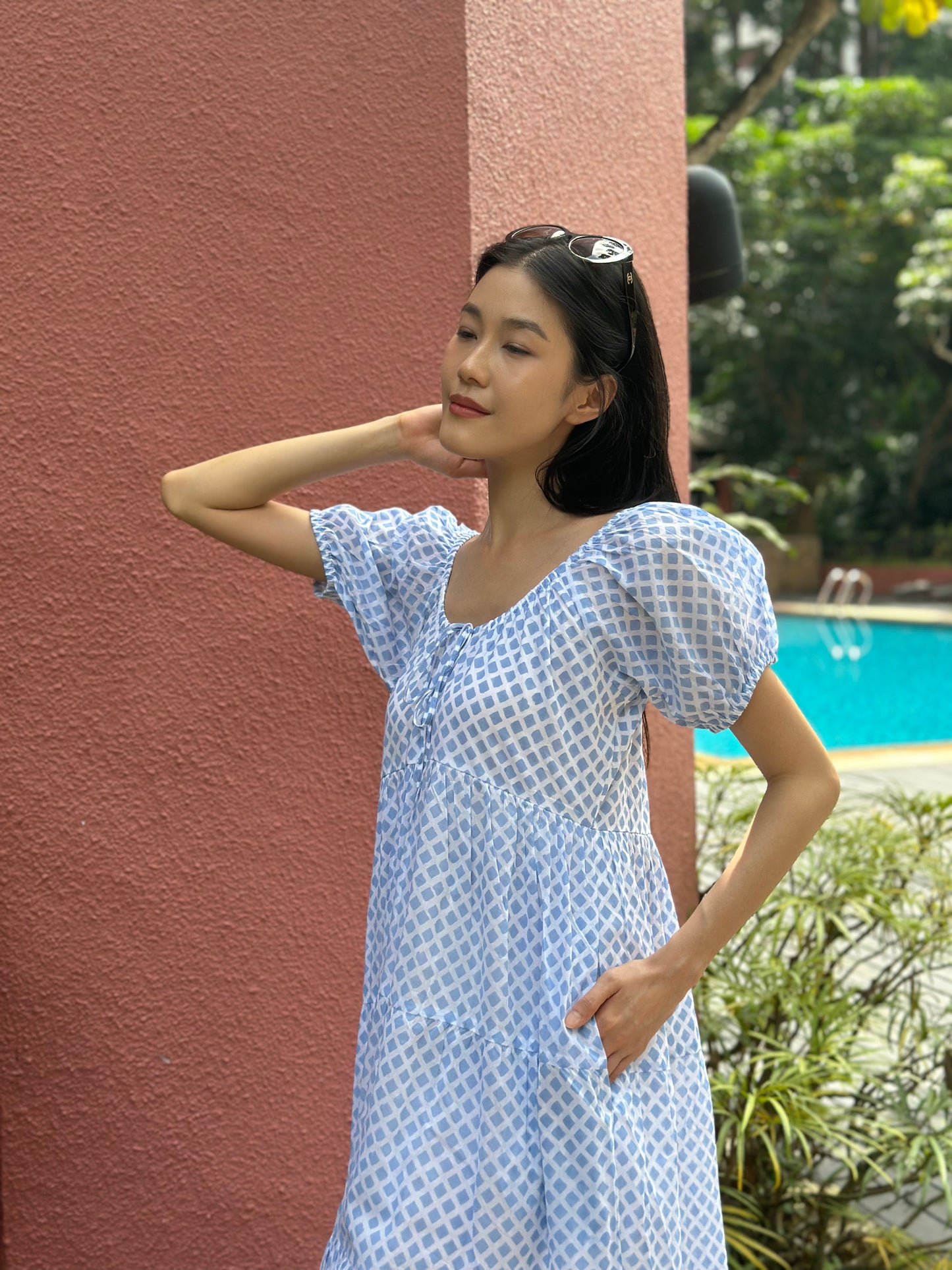 Byron Bay Maxi Dress - Blue Diamond