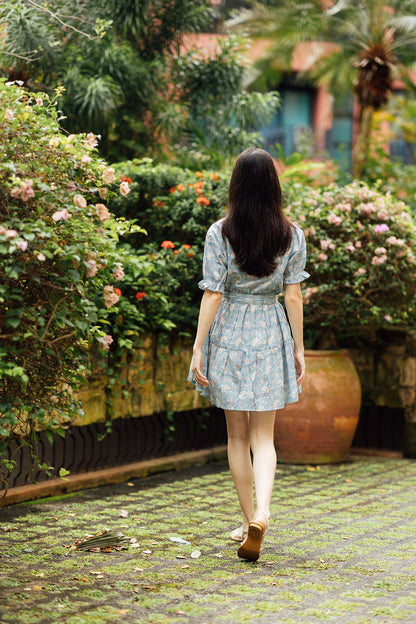 Block print mini dress. Free shipping available