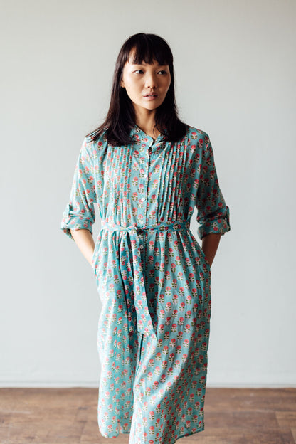 Block Print Dress with Pockets