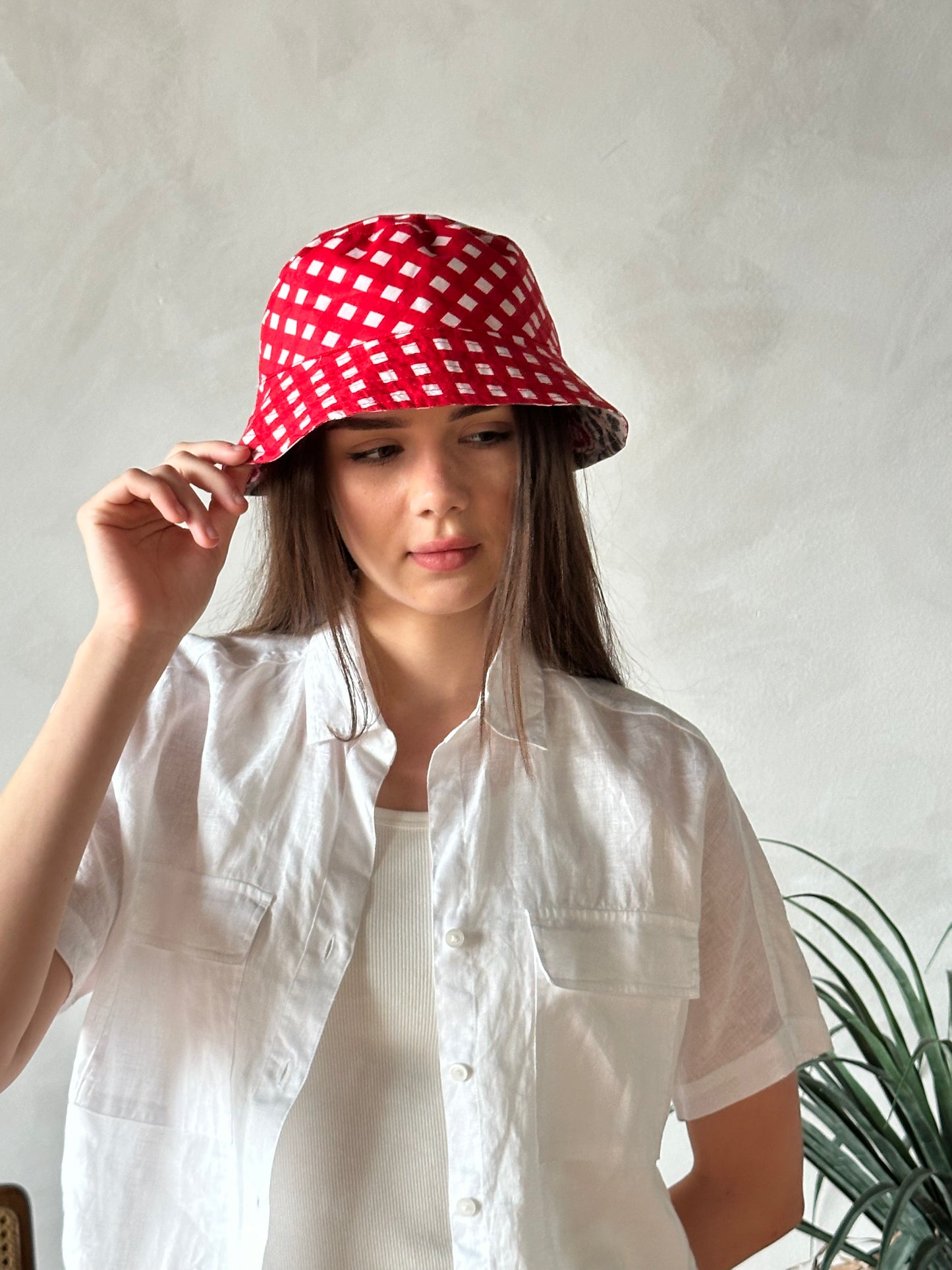 Bucket Hat - Geranium and Ruby