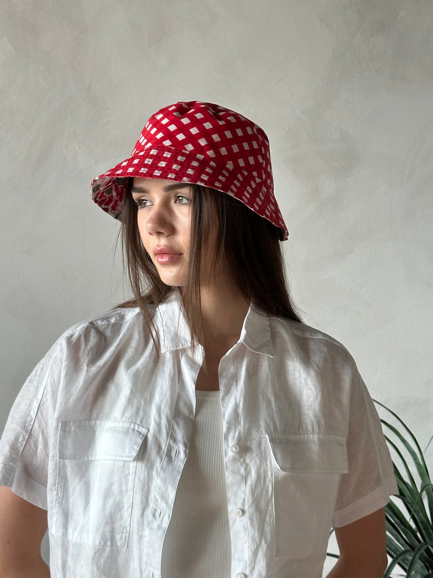 Bucket Hat - Geranium and Ruby