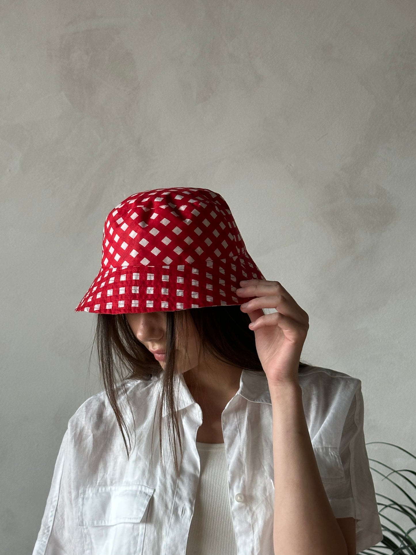 Bucket Hat - Geranium and Ruby