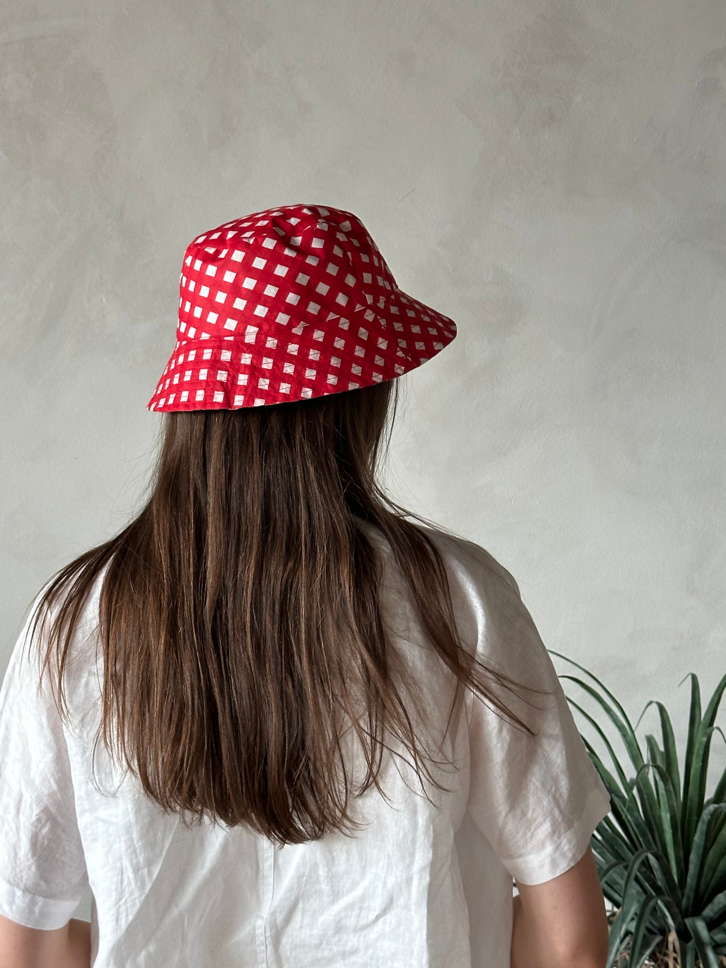 Bucket Hat - Geranium and Ruby