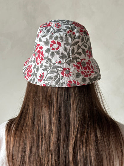 Bucket Hat - Geranium and Ruby
