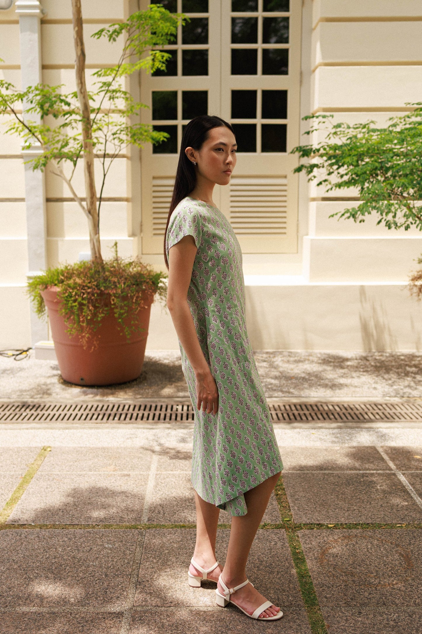 Margaret Dress - Pistachio Bloom