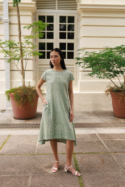 Margaret Dress - Pistachio Bloom