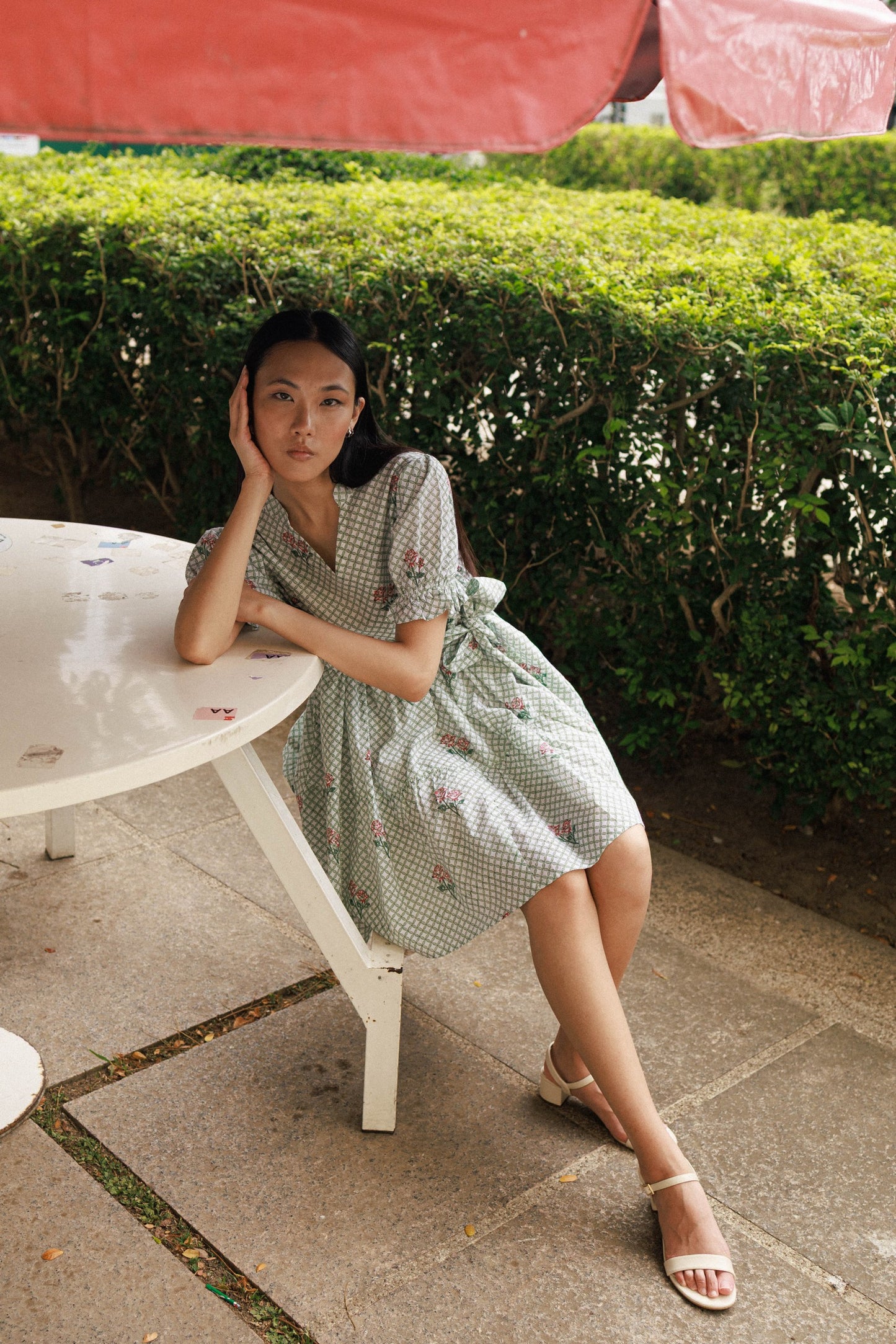 Gerbera Mini Dress - Coral Rose