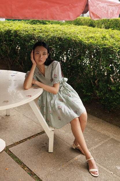 Gerbera Mini Dress - Coral Rose
