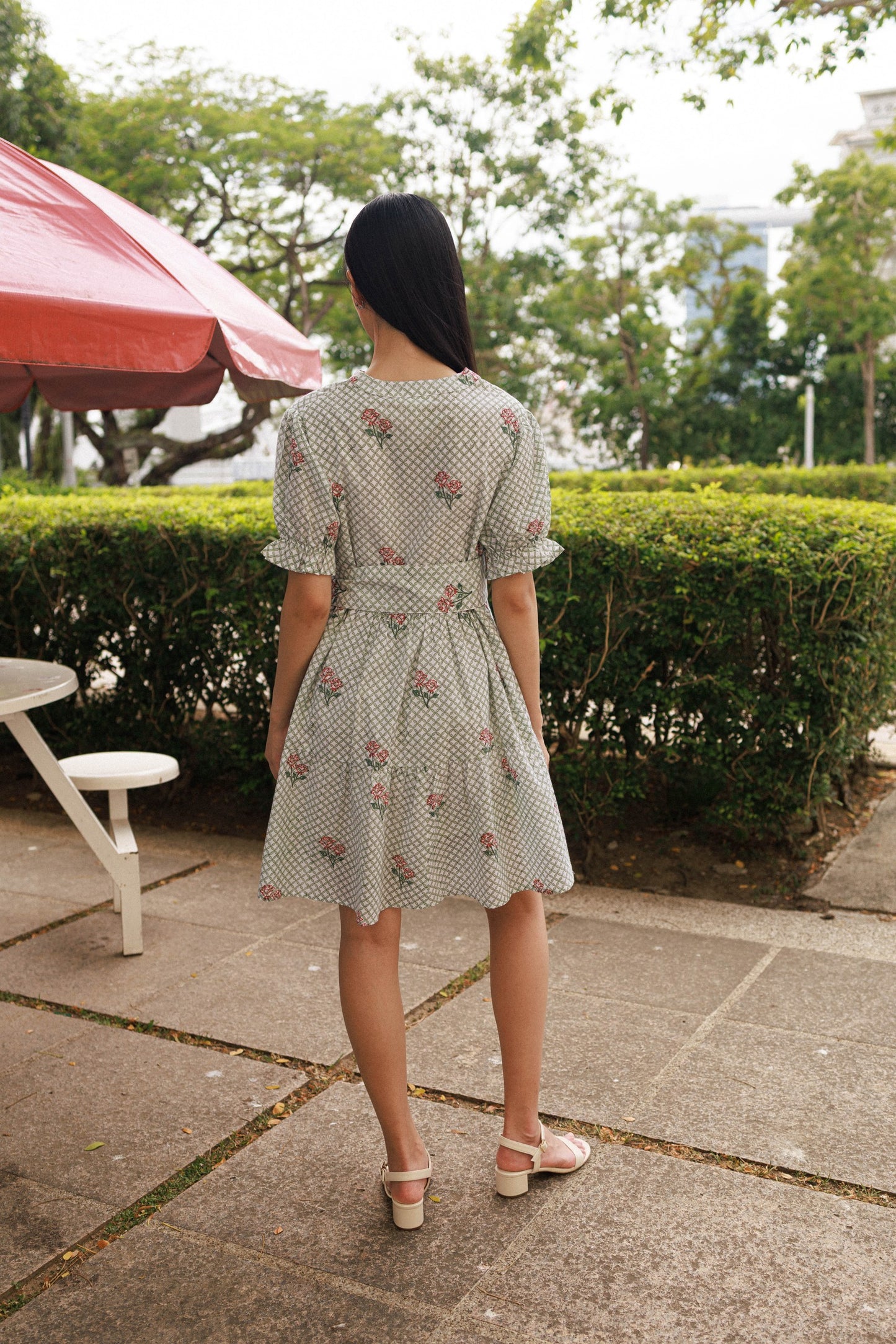 Gerbera Mini Dress - Coral Rose