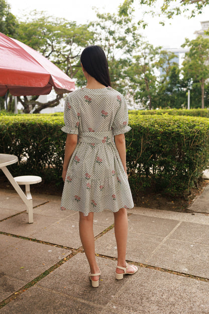 Gerbera Mini Dress - Coral Rose