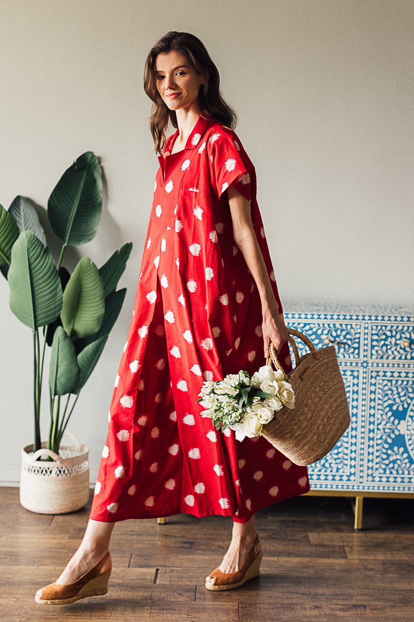 red ikat dress Meredith Ikat Dress Red L