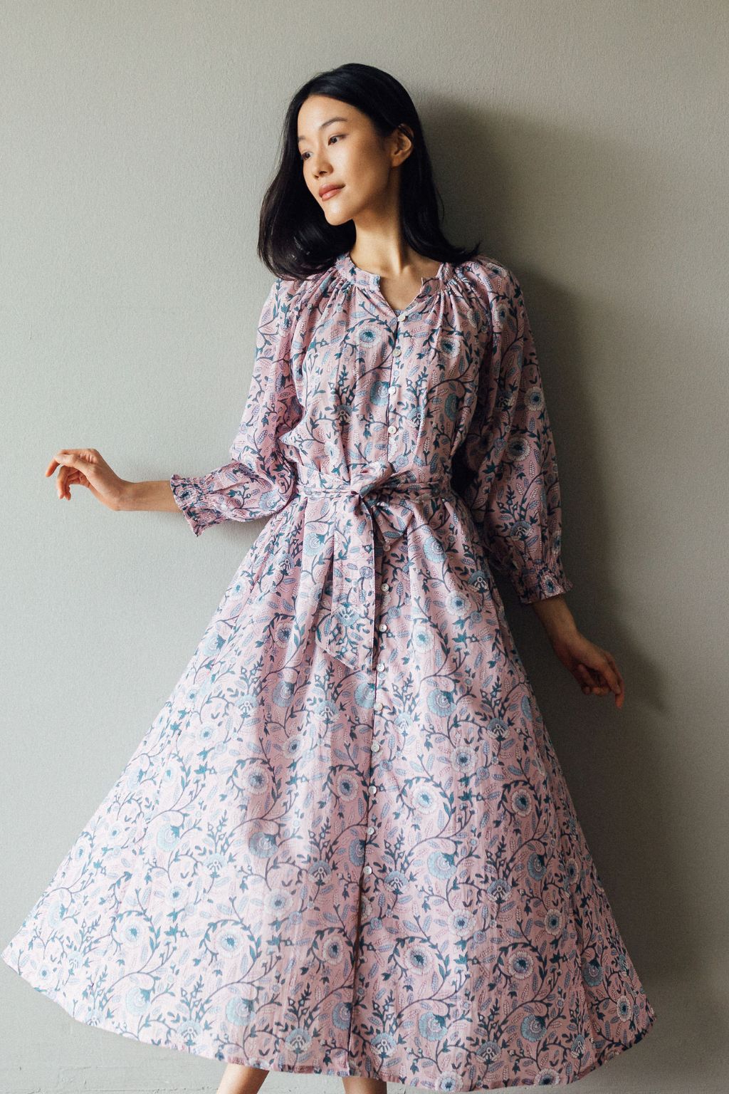 Richmond Midi Dress Pink Camelia