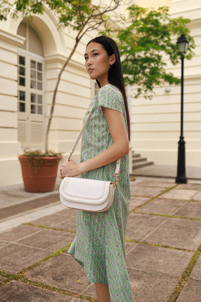 Margaret Dress - Pistachio Bloom