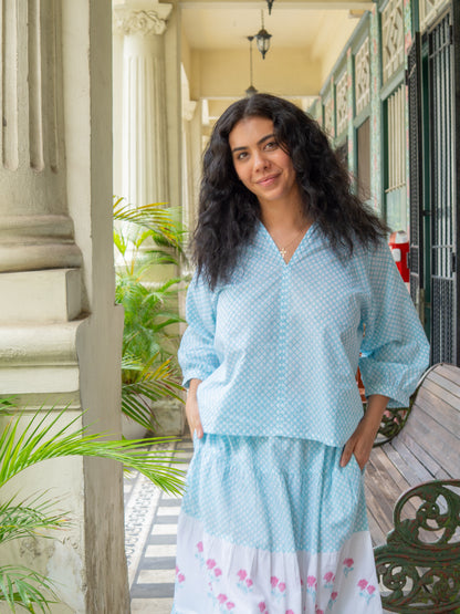 Brompton top turquoise tile