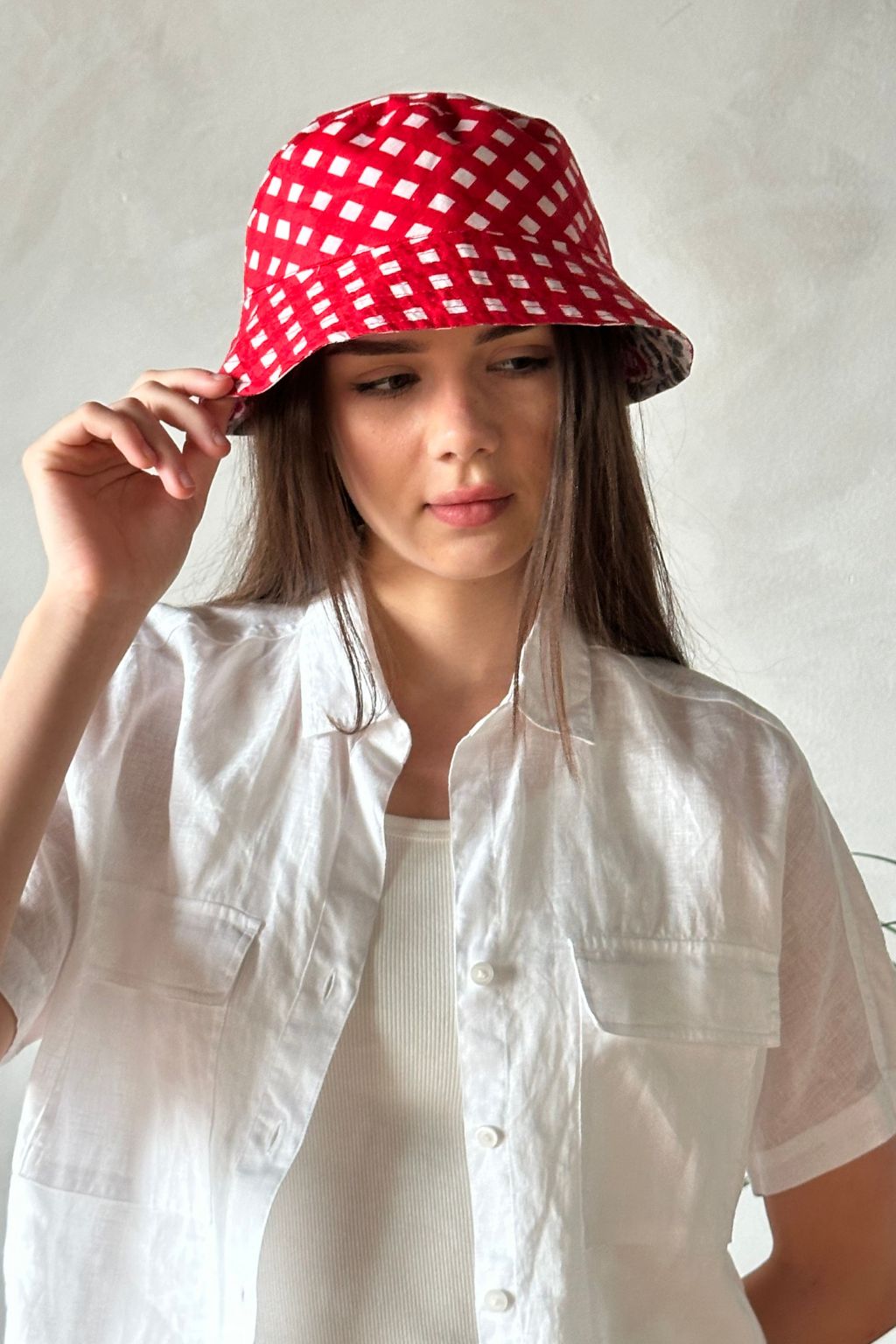 Bucket Hat - Geranium and Ruby