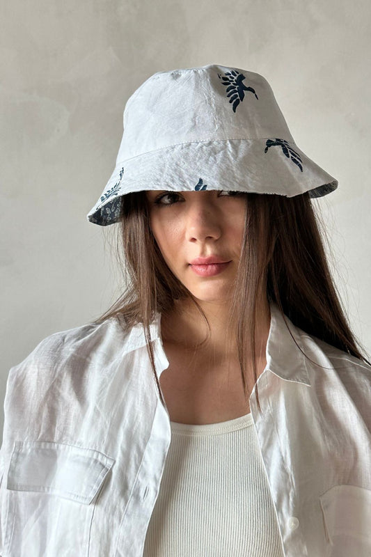 Bucket Hat - Gray Skies and Nautical Navy