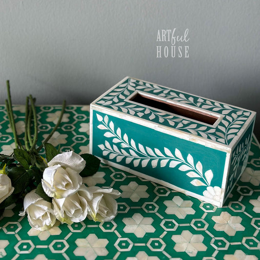 Teal Green Tissue Box