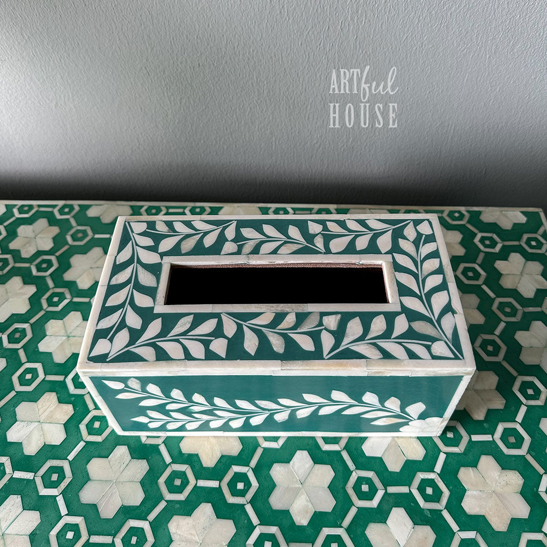 Teal Green Tissue Box